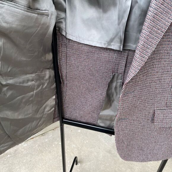 Vintage 70s Jaymar Wool Check Blazer Tailored in USA, Menswear-Inspired Fit - Picture 11 of 11